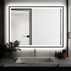 Brand New In The Box- Chery Industrial 20x 28 LED Bathroom Mirror for Wall, Backlit + Front-Lighted Vanity Mirror, Dimmable Makeup Mirrors, Anti-Fog, 