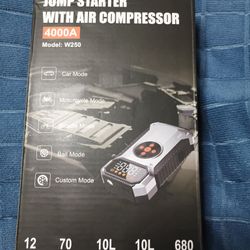New 4000 AMP JUMPSTART+TIRE INFLATOR COMBO