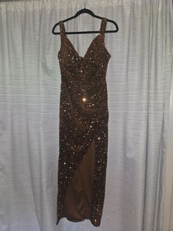 Fashion nova brown sequin dress