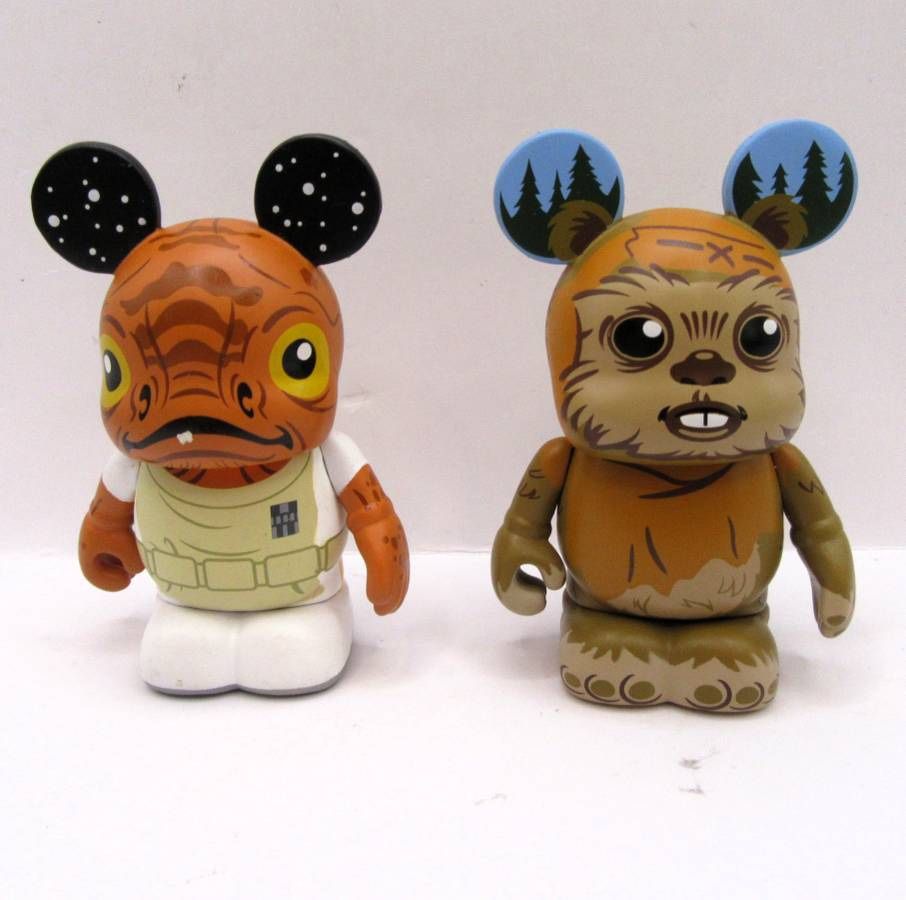 Disney Vinylmation Star Wars Series 3 Admiral Ackbar and Wicket 3” Fig