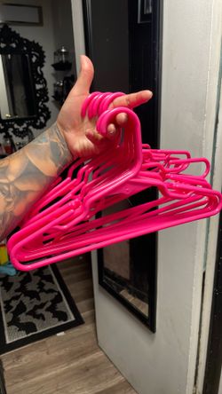 Pink kid hangers