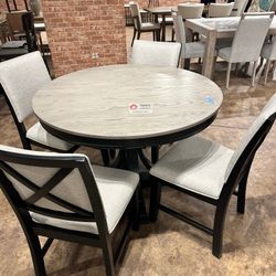 Dining Room Set ROUND Table 5 pcs 