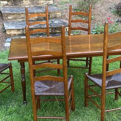 Antique dining Table With 6 Chairs 
