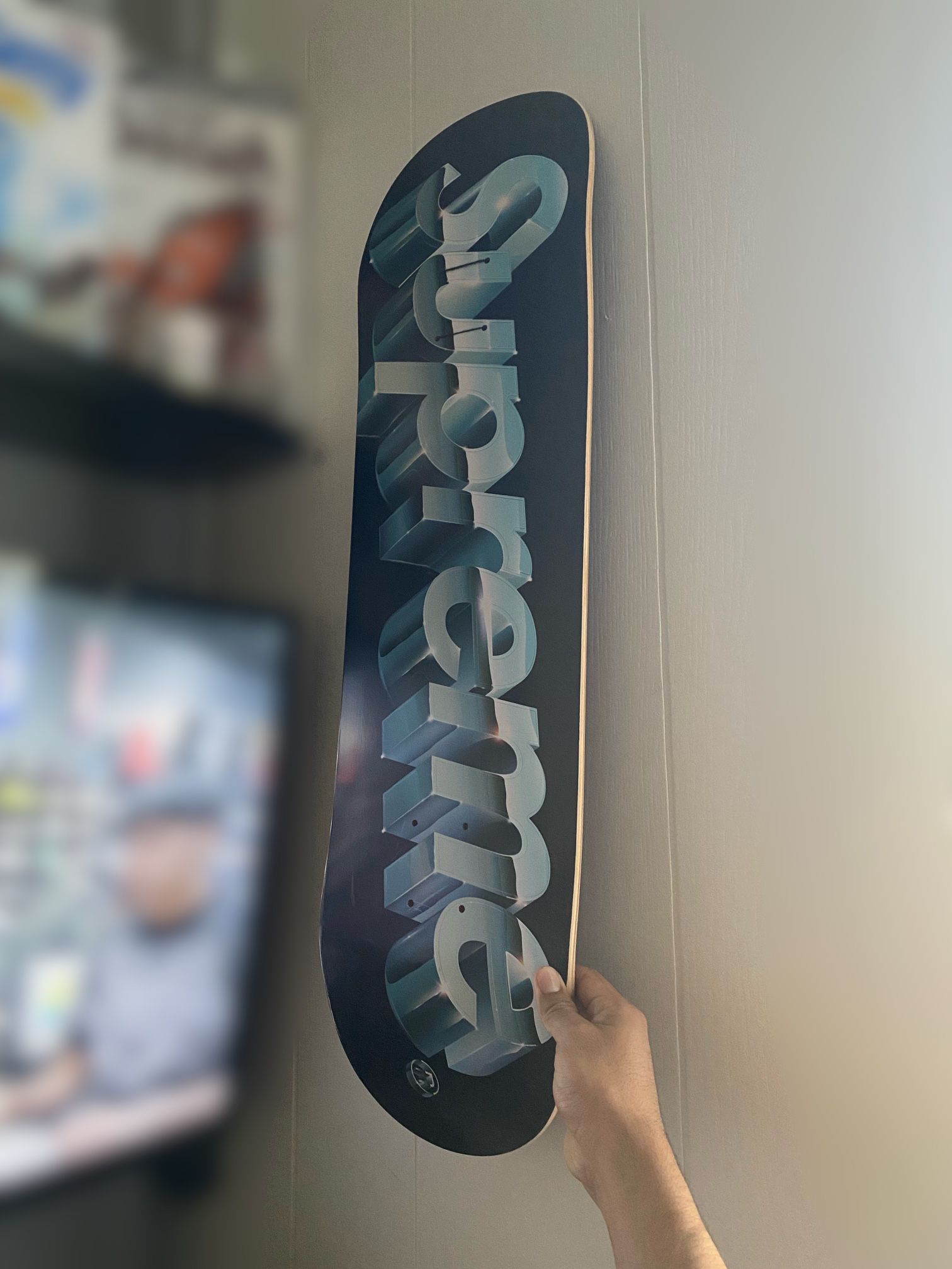 Supreme Chrome Logo Skateboard Deck for Sale in City Of Industry