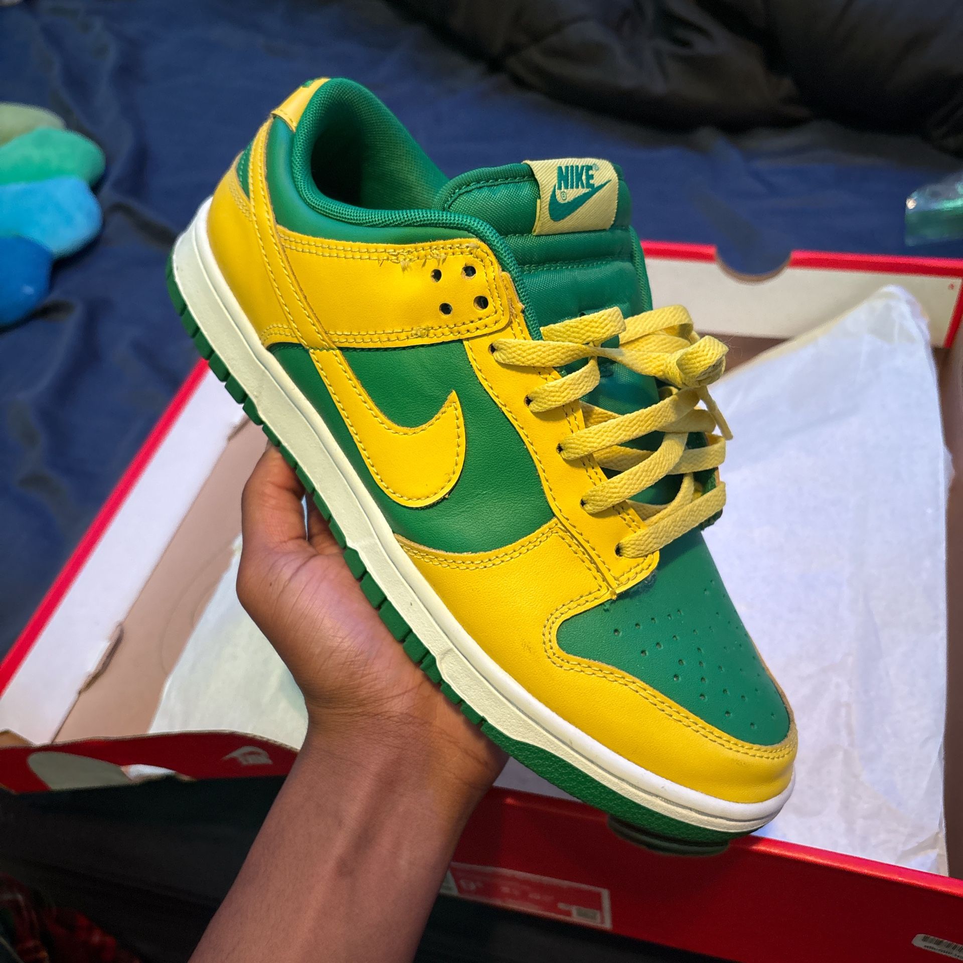 Reverse Brazil Nike Dunks 