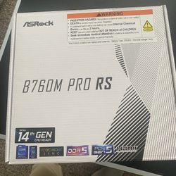 ASRock B760M Pro RS Motherboard DDR5 7200MHz HDMI DisplayPort eDP PCIe Gen5 (Graphics) 14th 13th 12t