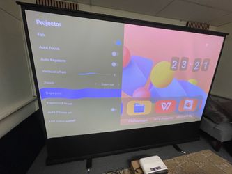 Projector with 120” Screen