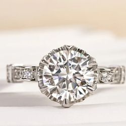 3ct Round Bezel Setting IGI Certified Lab Grown Diamond Ring