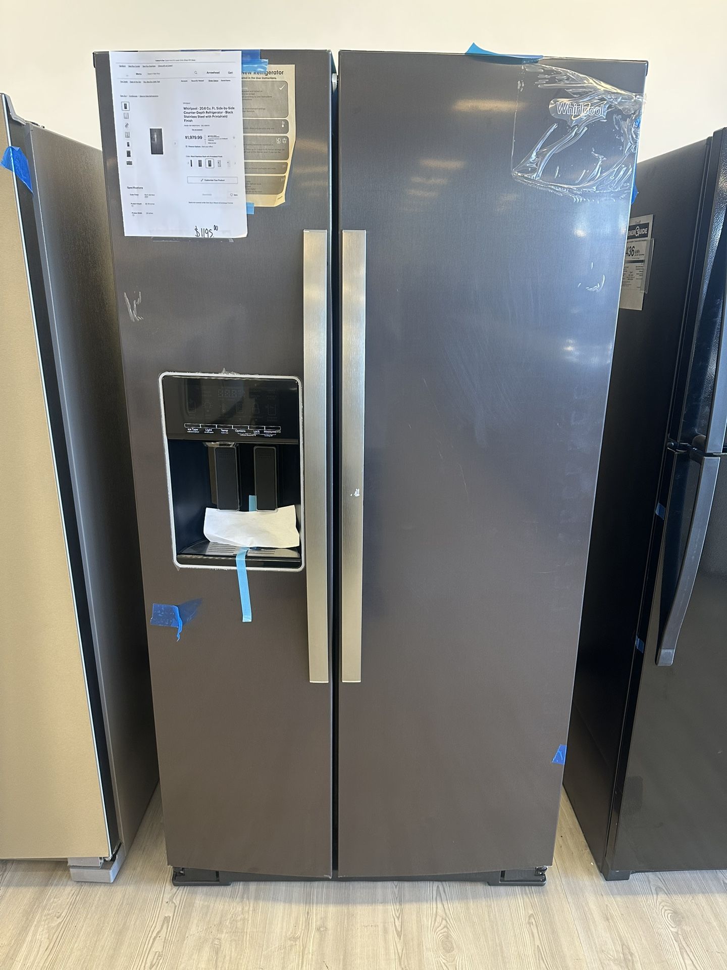 Whirlpool Side By Side Refrigerator 