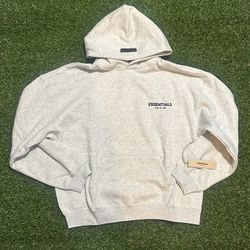 BRAND NEW - ESSENTIALS HOODIE - MULTIPLE SIZES- LIGHT GRAY