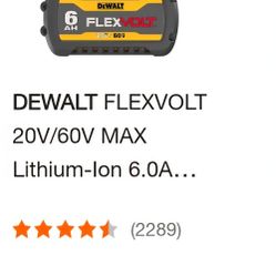 Dewalt 6Ah flexvolt 