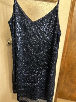 sequin dress navy blue