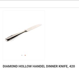 Diamond Hollow Handel Table knife ,420 Thunder Groulp