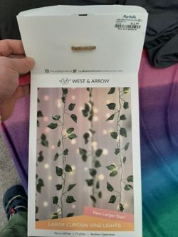 West & Arrow warm white curtain vine lights