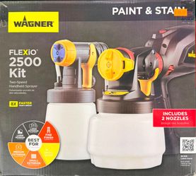 Wagner FLEXiO 2500 Kit Electric Handheld HVLP Paint and Stain Sprayer