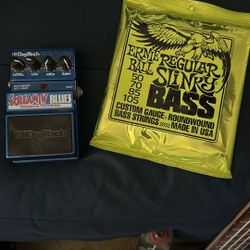 Bass Guitar Stand And Strings With Extras 