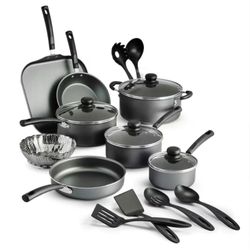 Tramontina PrimaWare 18‑Piece Nonstick Cookware Set (Steel Gray)