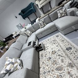Grey Pop Up Sleeper Sectional 