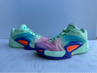 Jordan Luka 3 Blurred Vision Vapor Green Orange Basketball Shoes  4.5Y
