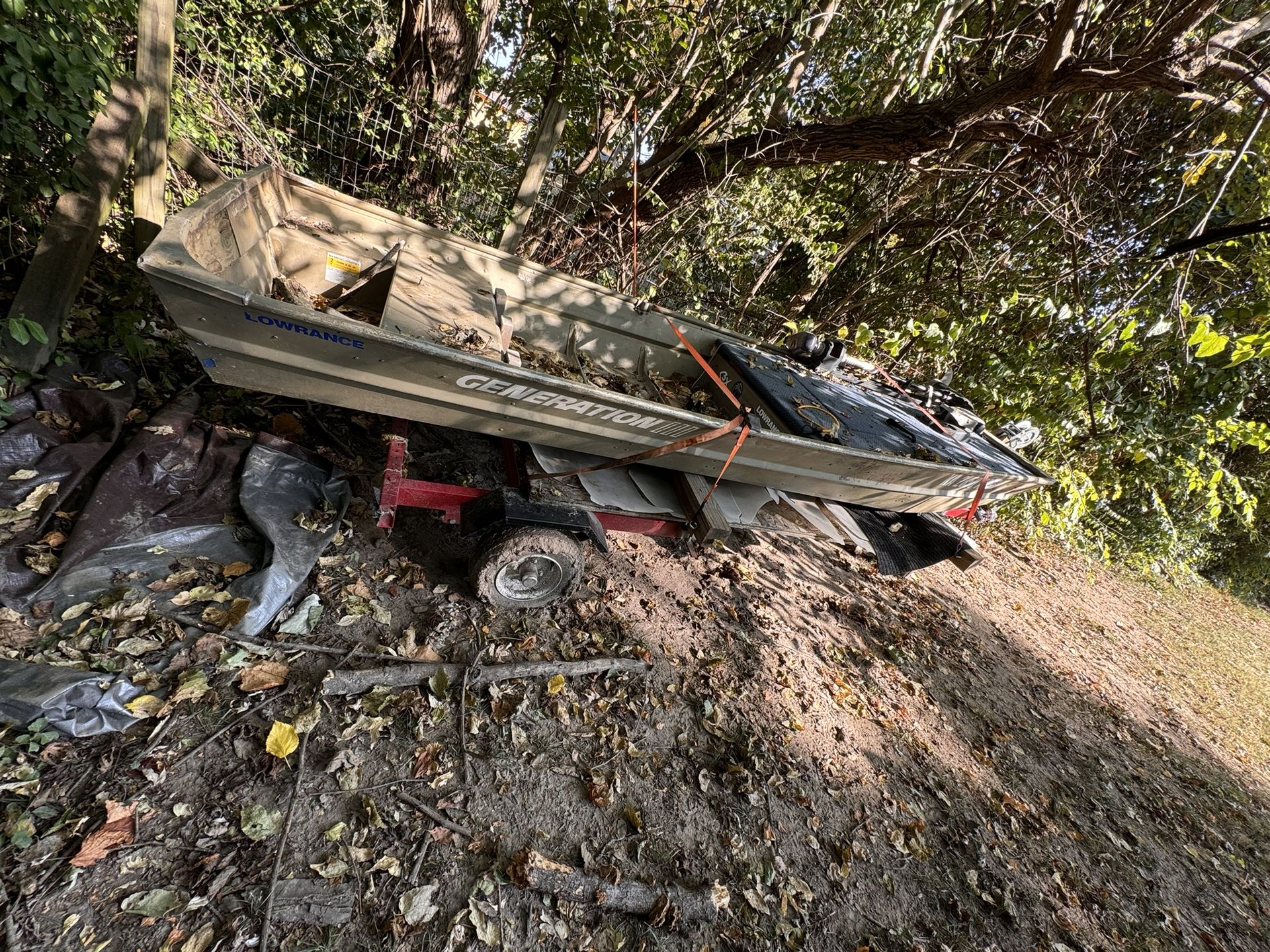 Jon Boat 12 Ft W/ Trolley Motor