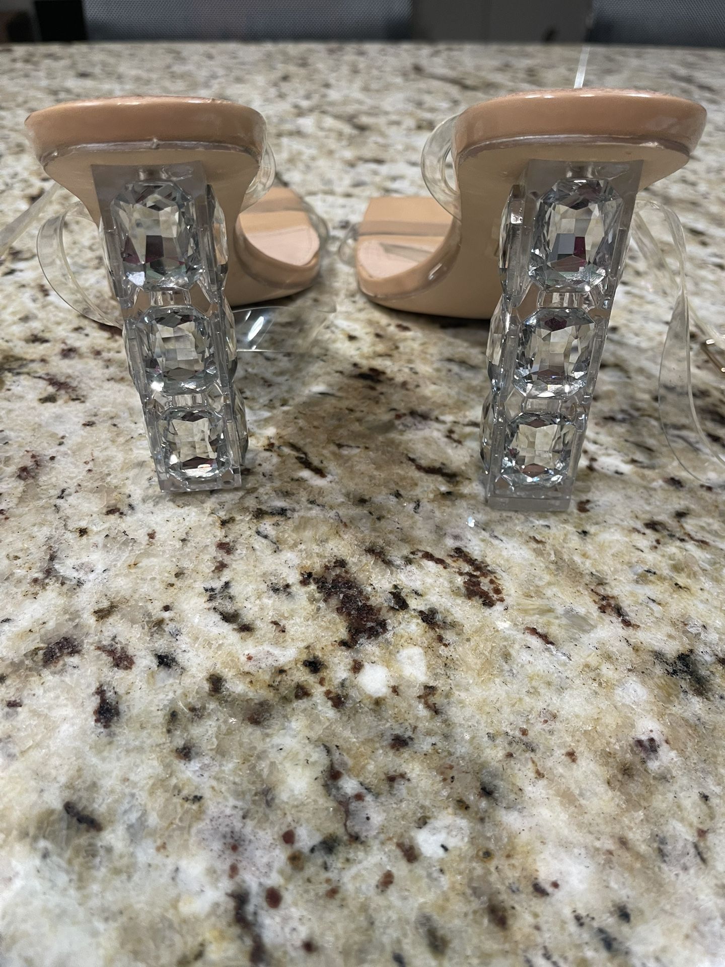 Clear Ankle Strap High Heels