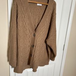 Old Navy Cardigan, Women Plus 3X, 55% Cotton 27% Acrylic, Button Closure At The Front, Soft, 