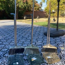 Broom and Dustpan Set for Home - Dust Pans with Long Handle - Outdoor Indoor for Home Kitchen Room Office