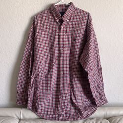 Polo by Ralph Lauren “Blake” Red Plaid Men's Shirt Long Sleeve 100% Cotton XXL