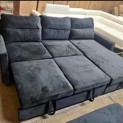 Brand New Velvet Sleeper Sectional- Wholesale Prices To Public 