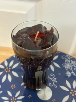 Coca Cola Scented Candle in a Vintage Coca Cola Glass