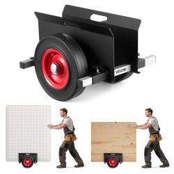 Panel Dolly, 1000 lbs Load Capacity, Drywall Mover with 10 Inch Rubber Wheels Fits Different Terrain, Adjustable Clamp Panel Cart for Steel Panels, Ma