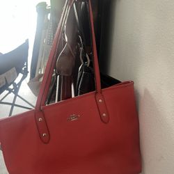 Coach Crossgrain Leather City Zip Tote