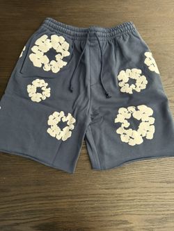 Denim Tears The Cotton Wreath Shorts Navy Blue