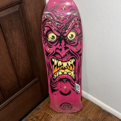 SANTA CRUZ ROSKOPP FACE REISSUE SKATEBOARD  DECK 9.5″ X 31″ PINK Santa Cruz 