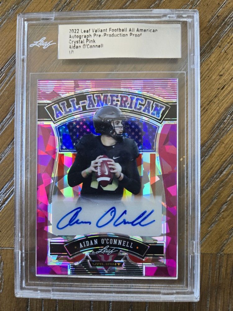 2022 Leaf Valiant - Aidan O'Connell Crystal Pink Auto 1/1
