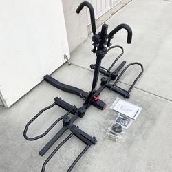 (New) $115 Heavy Duty 2-Bike Rack Wobble Free Tilting Electric Bicycle Carrier, 2-inch Hitch 120lbs Max 