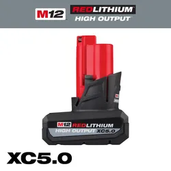 NEW Milwaukee 48-11-2450 M12 REDLITHIUM HIGH OUTPUT XC5.0 Battery – 5.0Ah (4 available)
