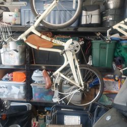 Townie Bike Leather Seat And Bag