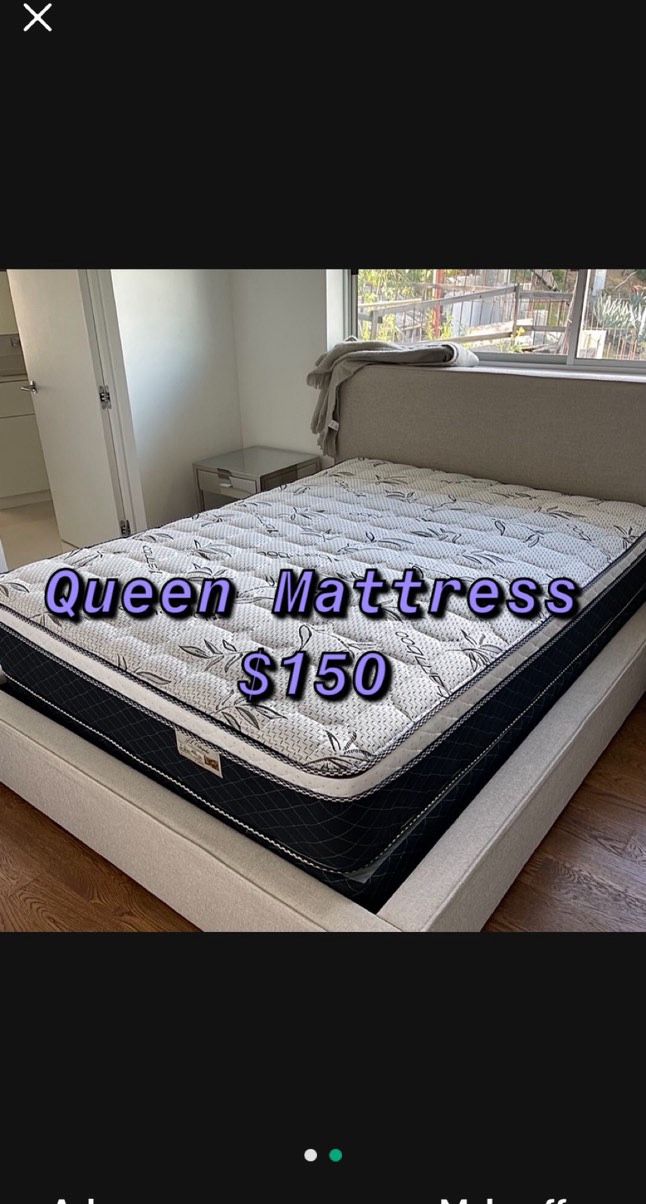 BRAND NEW PILLOW TOP MATTRESSES ✅ COLCHONES NUEVOS PILLOW TOP 💯‼️ QUEEN SIZE $150 ❌ $210 With Box Spring FULL SIZE $140❌ $200 With Box Spring💥