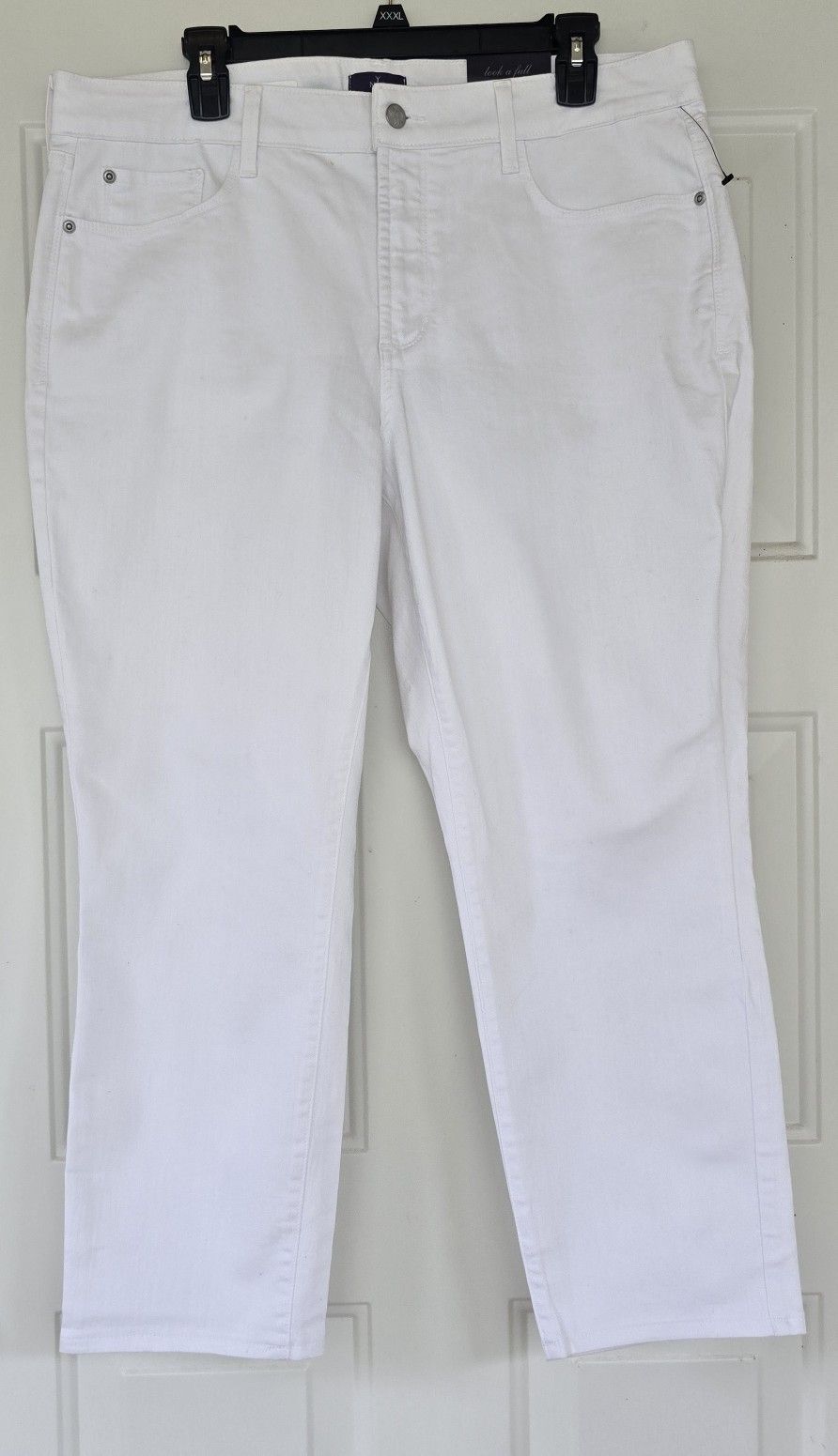 NYDJ Not Your Daughter's Jeans Crop White Pants Size 14W IRA Relaxed Ankle