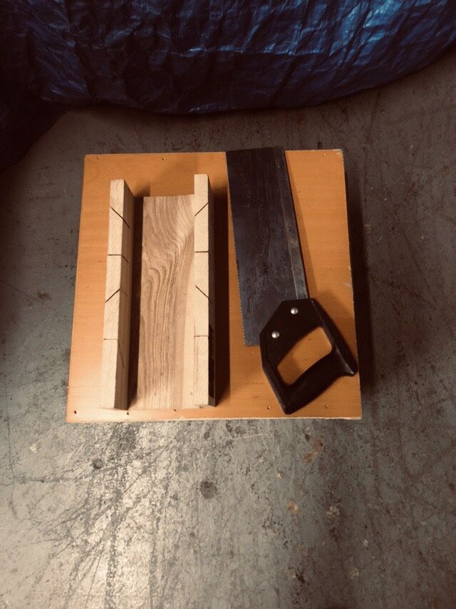 Miter box and saw