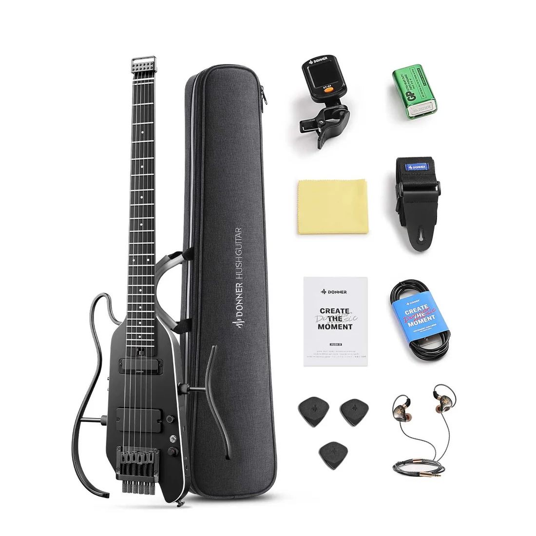 Donner hush X pro - travel guitar with built in FX