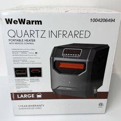 WeWarm Electric 6 Element Infrared Space Heater Black Plastic (HT1013US) NEW