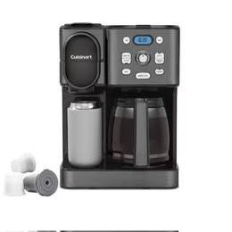 Cuisinart Coffee Center 2-IN-1 Coffee Maker and Single-Serve Brewer -Black Stainless Steel