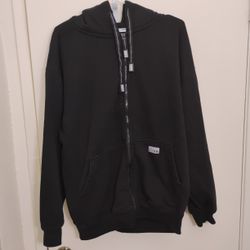 Pro Club Heavyweight Black Zip Up Hoodie Men's Size L