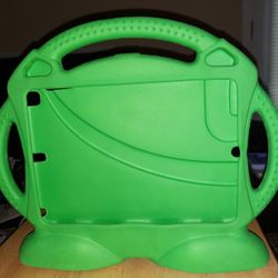 Green Foam Shockproof Kids Tablet Case With 3 Handles Top, Both Sides And Standing Feet For Upright