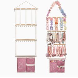 Bow Holder for Girls Hair Bows Baby Headband Organizer with Storage Bag