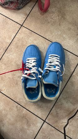 Blue Off white Airforces