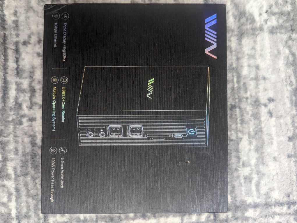 IVIIN D6919 Black 4K@60Hz Quadruple Display USB-C HDMI Docking System  19 In 1