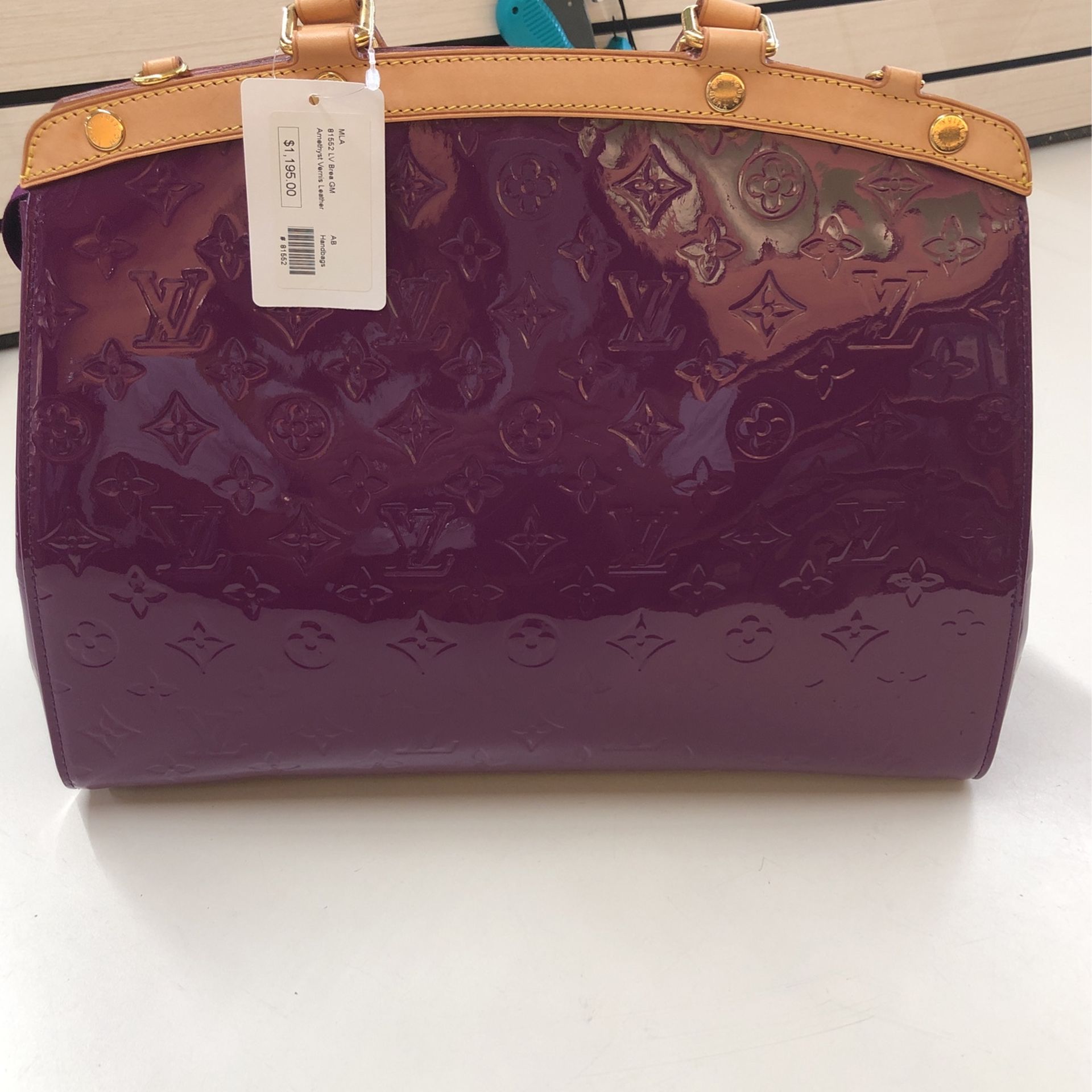 Louis Vuitton Brea MM Vernis Purple Bag